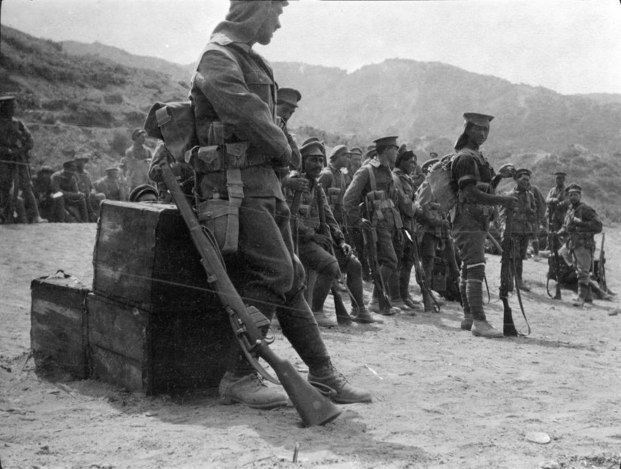 Native Contingent soldiers at Outpost No. 1