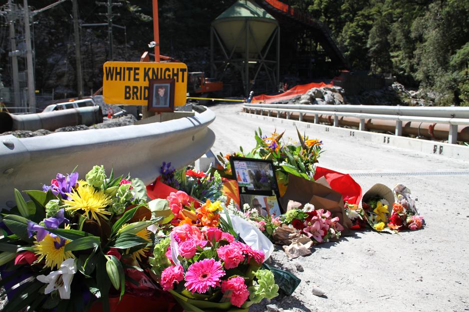 Flowers near Pike River mine portal