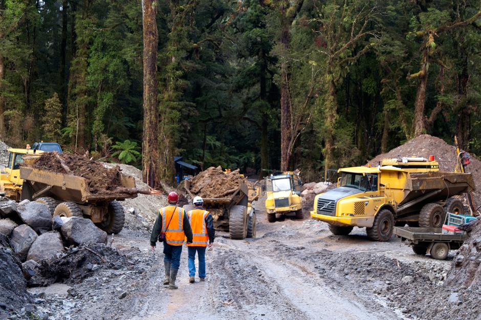 Road to Pike River mine portal