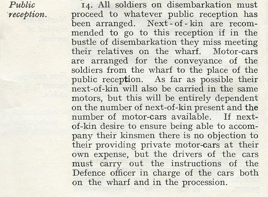 Rules for returned soldiers