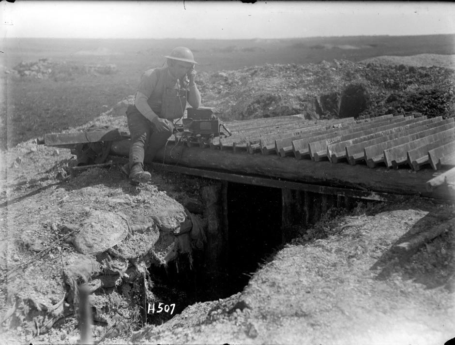 Signaller's dugout on the Somme, 1918