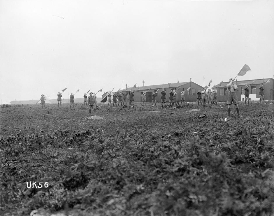 Semaphore training in England