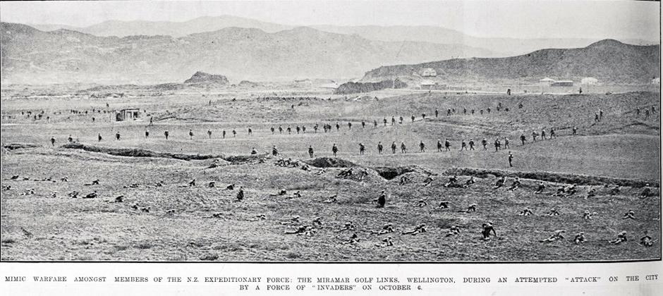Soldiers training at Miramar golf course