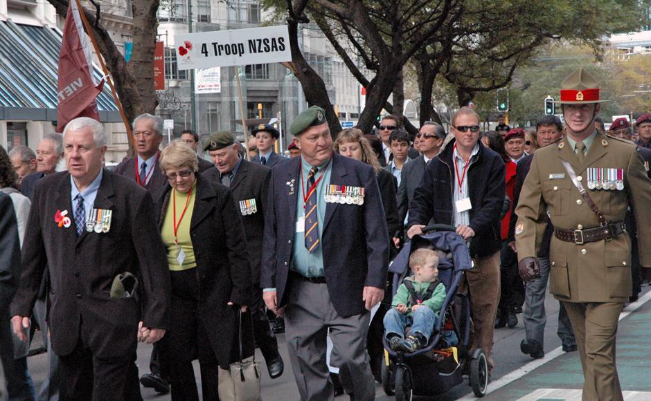 Vietnam veterans march at Tribute 08