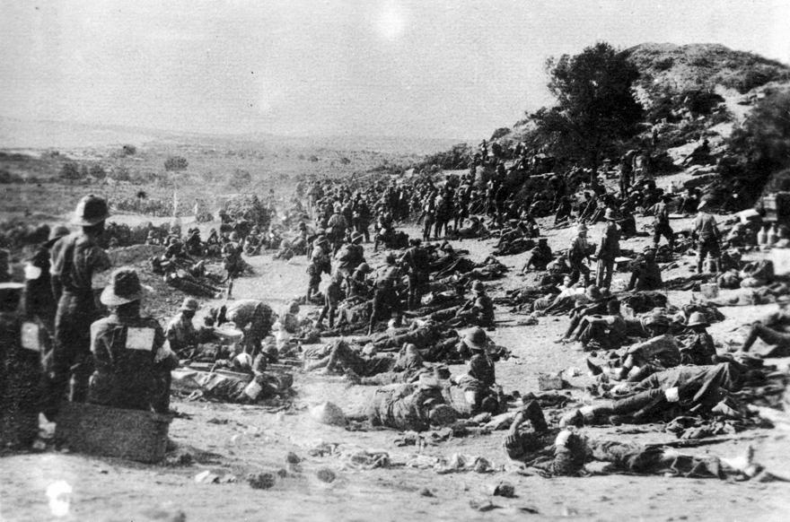 Wounded during Sari Bair Offensive