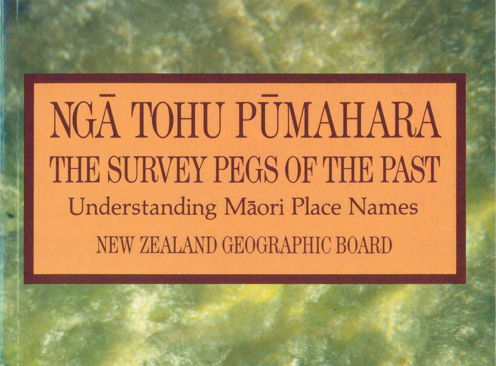 Title of book with letters set against a greenstone background