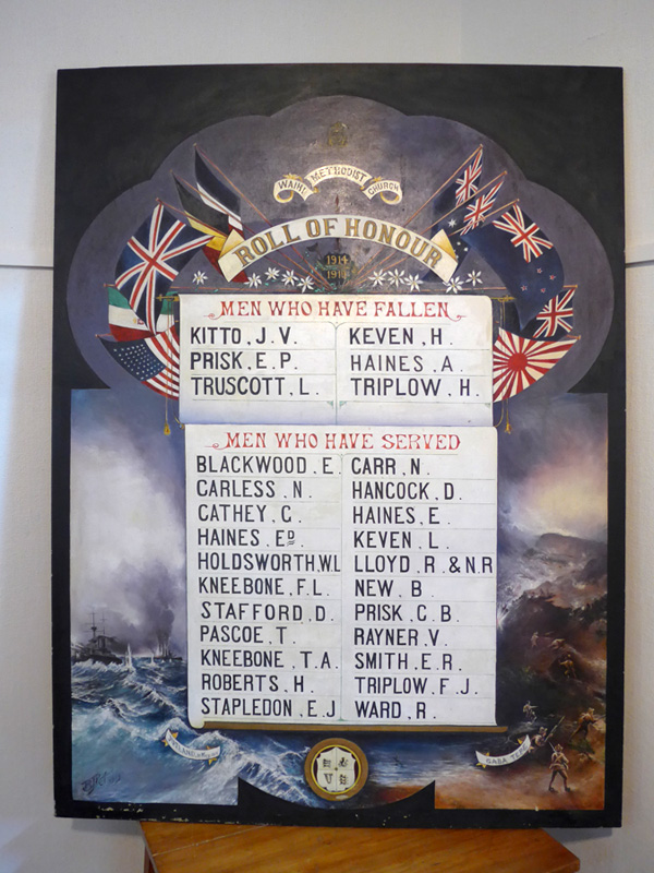 Waihi Methodist Church roll of honour
